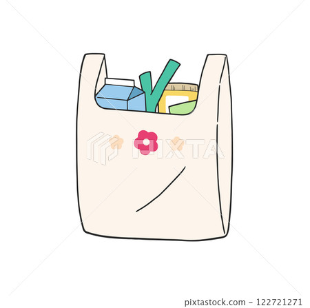 購物後，花卉圖案袋_環保袋 122721271