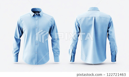 Blue shirt front and back 122721463