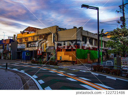 The streets of Shimokitazawa in Tokyo at dusk The streets of Shimokitazawa in Tokyo at dusk 122721486