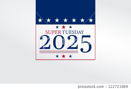 Super Tuesday 2025 USA flag background highlighting the iconic elements of the flag symbolizing unity and democratic values in America Super Tuesday 2025 USA flag background highlighting the iconic elements of the flag symbolizing unity and democratic values in America 122721869