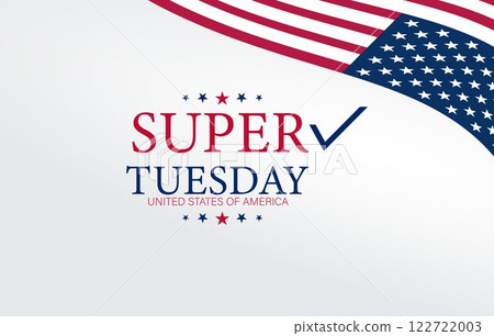 American flag themed background for Super Tuesday emphasizing the significance of democratic processes in the United States. American flag themed background for Super Tuesday emphasizing the significance of democratic processes in the United States. 122722003