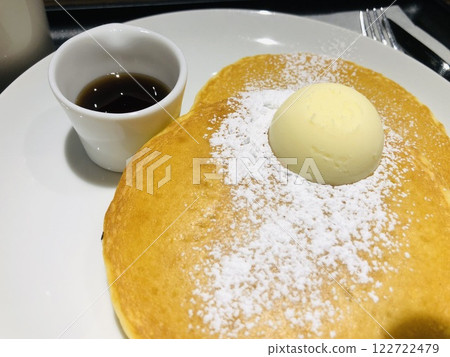 Pancakes with ice cream 122722479