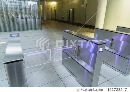 The access control system at the building entrance, card key, photo courtesy of Sky Perfect Tokyo Media Center The access control system at the building entrance, card key, photo courtesy of Sky Perfect Tokyo Media Center 122723247