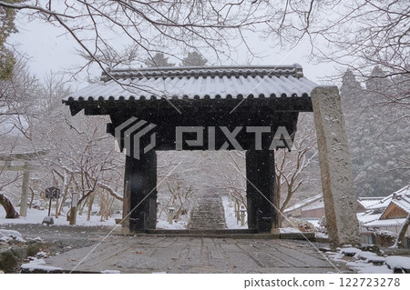 福岡縣朝倉市秋月町秋月城跡雪景 122723278