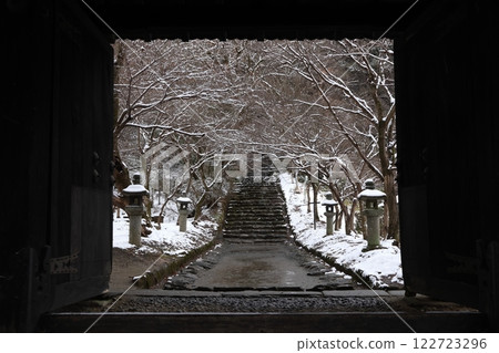 福岡縣朝倉市秋月町秋月城跡雪景 福岡縣朝倉市秋月町秋月城跡雪景 122723296