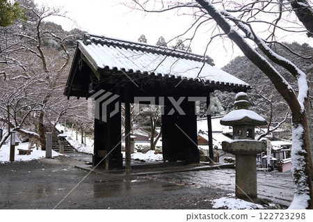 福岡縣朝倉市秋月町秋月城跡雪景 122723298