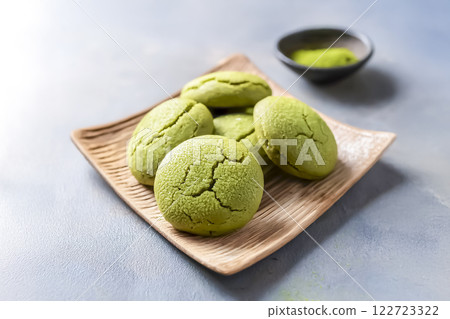 Image material of matcha and matcha cookies 122723322