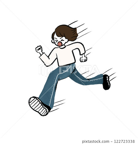 Woman sprinting Woman sprinting 122723338