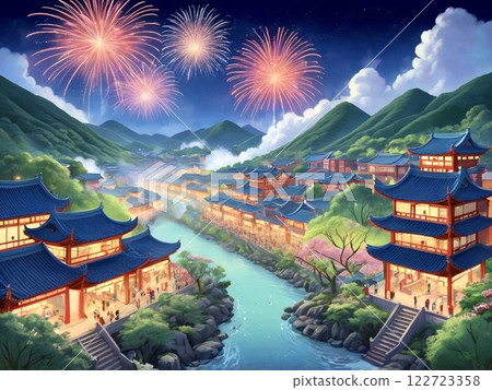 中國旅遊景點春季煙火-3 中國旅遊景點春季煙火-3 122723358