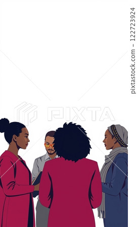 Interracial gathering 122723924