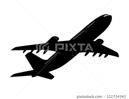 Icon of an airplane on a white background NOT IA Icon of an airplane on a white background NOT IA 122724342