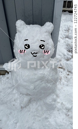 I tried making Chiikawa out of snow!! I tried making Chiikawa out of snow!! 122724745
