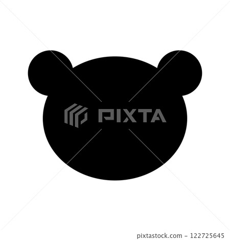 Bear head no face. Vector illustration on white background. Bear head no face. Vector illustration on white background. 122725645