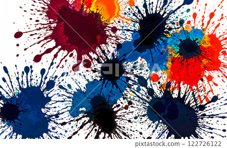 Vibrant and Colorful Paint Splashes to Inspire Creative Designs and Beautiful Backgrounds 122726122