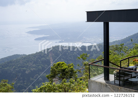 A view over Lake Taal and the Taal Volcano, from Tagaytay City, the Philippines 122726152
