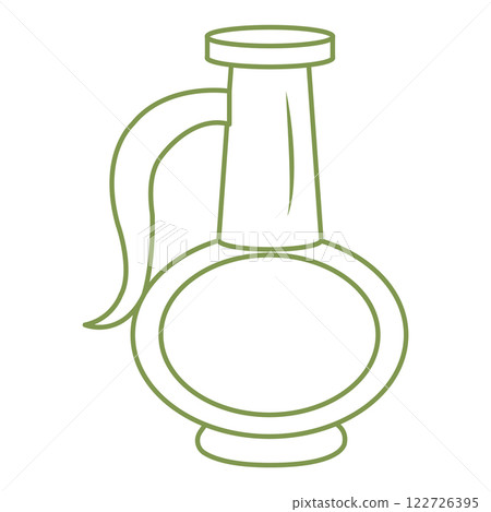 Retro bottle for wine, oil in doodle style. Vector illustration isolated on white background. Retro bottle for wine, oil in doodle style. Vector illustration isolated on white background. 122726395