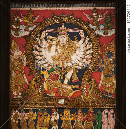 Shiva Urdhva Tandava Is One Of Form Tandava, Where Shiva Raises His Right Leg To Level Of His Forehead To Prove His Skill In Dance Duel With Goddess Kali To Subdue Her Fury 122726442