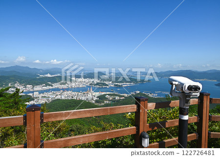 [Korea/South Gyeongsang Province] View of Tongyeong from the observation deck of the Mireuksan hiking trail 122726481
