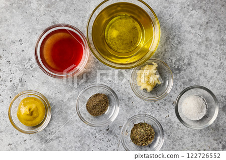 various salad dressing ingredients various salad dressing ingredients 122726552
