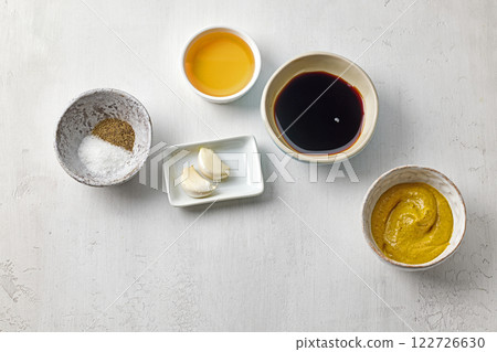 various salad dressing ingredients 122726630