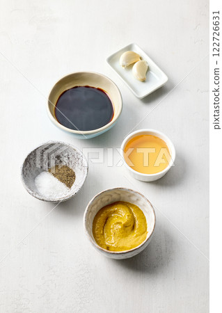various salad dressing ingredients 122726631