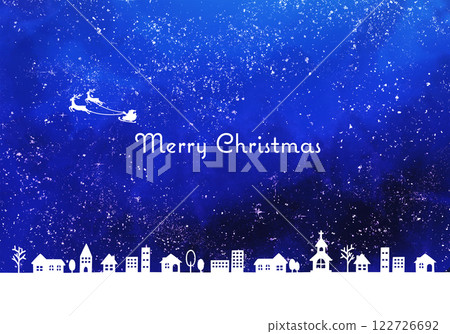 聖誕雪景城市景觀 122726692