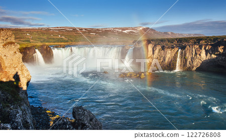 Fantastic views of Selfoss waterfall in the national park Vatnajokull 122726808