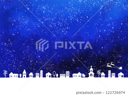 聖誕雪景城市景觀 122726974