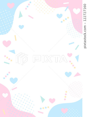 Stylish and pop heart pattern frame 122727160