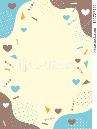 Stylish and pop heart pattern frame 122727161