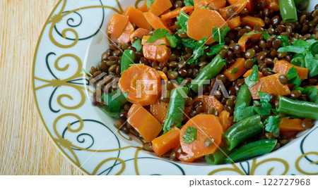 Moroccan Puy lentil salad Moroccan Puy lentil salad 122727968