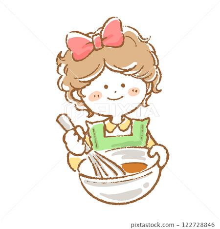 Girl making sweets 122728846