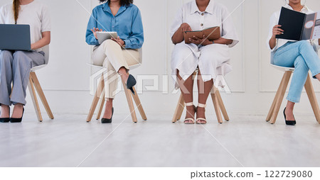 Recruitment, portfolio and business woman using technology for job search, creative marketing idea and research strategy. Corporate creative people for application advertising, hiring or interview Recruitment, portfolio and business woman using technology for job search, creative marketing idea and research strategy. Corporate creative people for application advertising, hiring or interview 122729080