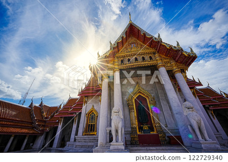Marble Temple (Wat Benchamabophit) Wat Benchamabophit is one of the most popular places in Bangkok, Thailand, which is visited by tourists. Marble Temple (Wat Benchamabophit) Wat Benchamabophit is one of the most popular places in Bangkok, Thailand, which is visited by tourists. 122729340