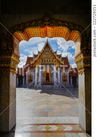 Marble Temple (Wat Benchamabophit) Wat Benchamabophit is one of the most popular places in Bangkok, Thailand, which is visited by tourists. Marble Temple (Wat Benchamabophit) Wat Benchamabophit is one of the most popular places in Bangkok, Thailand, which is visited by tourists. 122729351