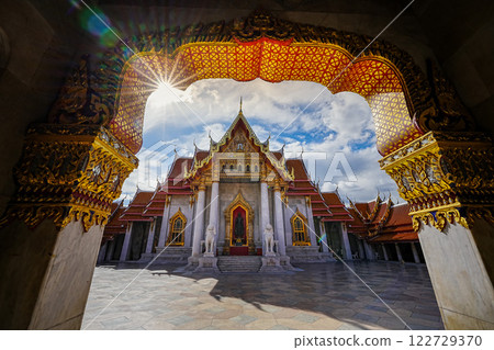 Marble Temple (Wat Benchamabophit) Wat Benchamabophit is one of the most popular places in Bangkok, Thailand, which is visited by tourists. 122729370