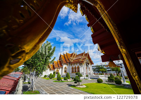 Marble Temple (Wat Benchamabophit) Wat Benchamabophit is one of the most popular places in Bangkok, Thailand, which is visited by tourists. Marble Temple (Wat Benchamabophit) Wat Benchamabophit is one of the most popular places in Bangkok, Thailand, which is visited by tourists. 122729378