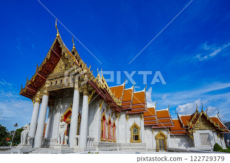 Marble Temple (Wat Benchamabophit) Wat Benchamabophit is one of the most popular places in Bangkok, Thailand, which is visited by tourists. Marble Temple (Wat Benchamabophit) Wat Benchamabophit is one of the most popular places in Bangkok, Thailand, which is visited by tourists. 122729379