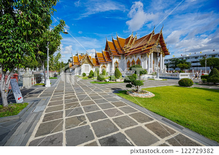 Marble Temple (Wat Benchamabophit) Wat Benchamabophit is one of the most popular places in Bangkok, Thailand, which is visited by tourists. 122729382