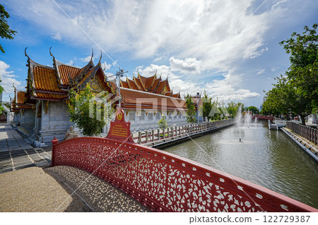 Marble Temple (Wat Benchamabophit) Wat Benchamabophit is one of the most popular places in Bangkok, Thailand, which is visited by tourists. Marble Temple (Wat Benchamabophit) Wat Benchamabophit is one of the most popular places in Bangkok, Thailand, which is visited by tourists. 122729387