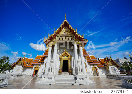 Marble Temple (Wat Benchamabophit) Wat Benchamabophit is one of the most popular places in Bangkok, Thailand, which is visited by tourists. Marble Temple (Wat Benchamabophit) Wat Benchamabophit is one of the most popular places in Bangkok, Thailand, which is visited by tourists. 122729395