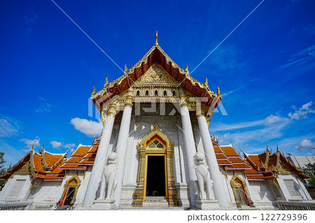 Marble Temple (Wat Benchamabophit) Wat Benchamabophit is one of the most popular places in Bangkok, Thailand, which is visited by tourists. Marble Temple (Wat Benchamabophit) Wat Benchamabophit is one of the most popular places in Bangkok, Thailand, which is visited by tourists. 122729396