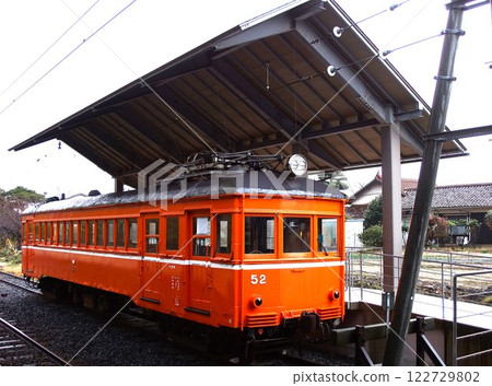 Scenery of Ichibata Electric Railway: Izumo Taisha-mae Station (Dehani 52 type) 122729802