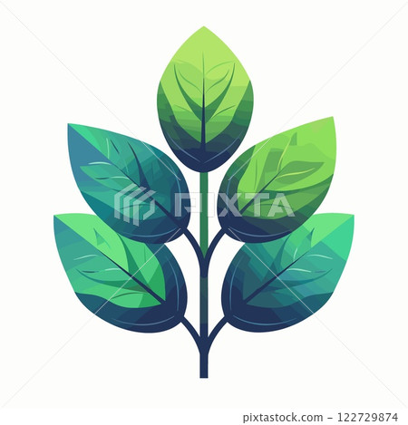 Green leafy plant with a stem 122729874