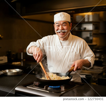 Chef cooking in the kitchen 122730431