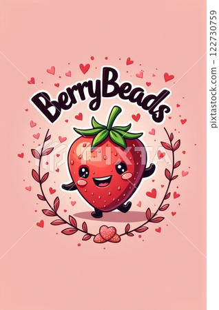 Cute strawberry character Cute strawberry character 122730759