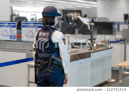 Baggage inspection at the airport, security, police 122731314