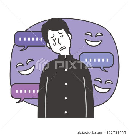 Depressed male student 122731335