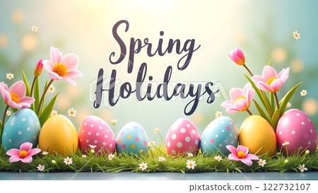 spring holiday egg background 122732107