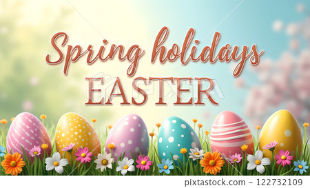 spring holiday egg background spring holiday egg background 122732109